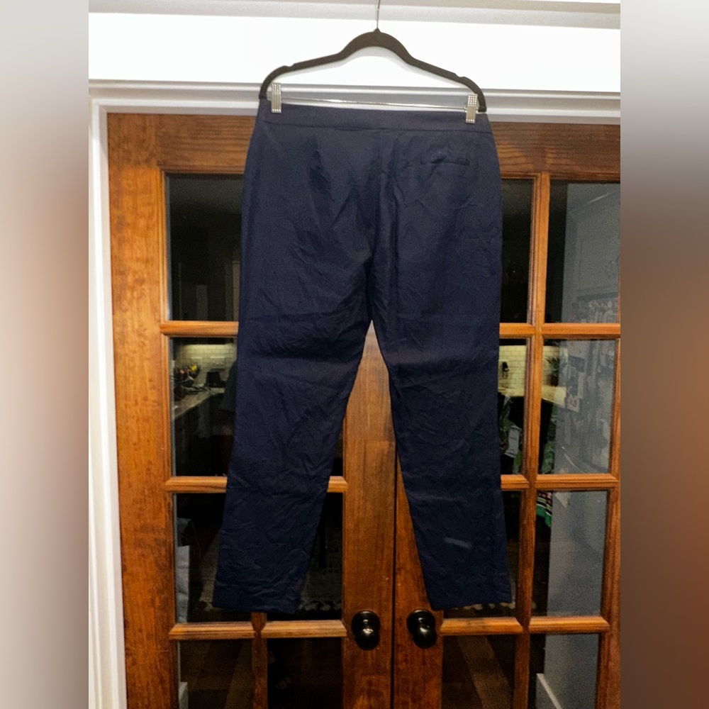 EUC J Crew Size 10 Navy Blue Ankle Cropped Dress Casual Pants‎ - Picture 5 of 13